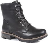 Lace-Up Ankle Boots - Black Size 7