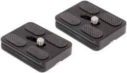IVATION Set of 2 Replacement Quick Release Plates for The MeFoto A1350Q1W Roadtrip Travel Tripod Kit (White)