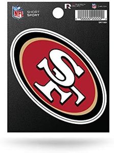 Rico Industries NFL Football San Francisco 49ers Short Sport Decal 3.75' x 4.75' Die Cut Team Logo Short Sport Decal