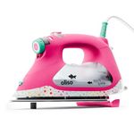 oliso TG1600 Pro Plus SmartIron with automatic lift - for clothing, sewing, quilting and crafting Ironing | Steam iron with Diamond Ceramic-Flow soleplate, Tula Pink