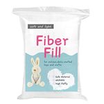 LOKUNN 200g/7.05oz Polyester Fiber Fill, Stuffing Pillow Filling Stuffing Cushion Filling, Batting High Resilience Fill Fiber, Stuffing for Stuffed Animals/DIY Crafts (White)