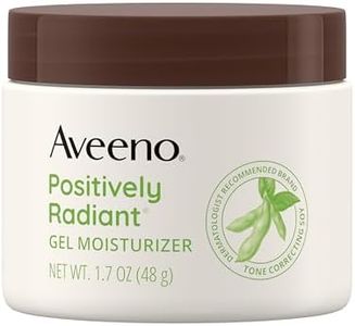 Aveeno Positively Radiant Daily Gel Facial Moisturizer with Hyaluronic Acid & Tone-Correcting Soy, Hydrating & Brightening Gel Face Cream Evens Skin Tone & Texture, Hypoallergenic, 1.7 oz