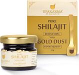 UPAKARMA Shilajit Gold Resin 20g | Contains 24 Carat Gold | Pure & Original | Helps Better Physical Performance | 100% Ayurvedic & Natural Shilajeet | Lab Tested