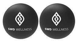 2 Pack - Massage Balls for Myofascial Release, Trigger Point Therapy and Tight Muscles. Treats Plantar Fasciitis, Back Pain, Shoulder Pain, Neck Pain - SWD Wellness (Massage Ball 2 Pack)