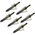 Muzzy 225 Bowhunting 100 Grain, 3 Blade Broadhead, 1-3/16" Cutting Diameter, 6 Pack