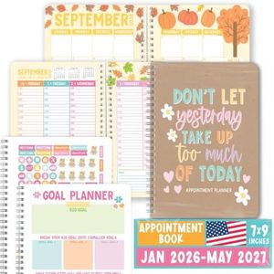 Weekly Appointment Book 2026-2027 - Hourly Appointment Book, Vertical Weekly Planner 2026-2027, Monthly Schedule Books, Kraft Daily Planner With Hourly Schedule