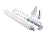 Ideal Security BK8730 Heavy Pneumatic Storm Door Closer and Screen Door Closer with Wind Chain, White