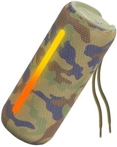 MU LIN cassa bluetooth doccia Portatile Impermeabile cassa bluetooth potente, altoparlante bluetooth portatile, Luce RGB, AUX & Micro SD,MILITARE 1PZ