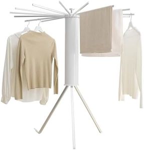 RFOUO Clothes Drying Rack Tripod Aluminum-16rods,Portable Foldable Drying Rack,Drying Rack Clothing for Laundry Bedroom Household