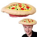 Pizza Hat - Italian Pizza Hat Novelty Food Hat - Perfect for Fancy Dress Events Funny Costume Party Accessory - Pack Of 2