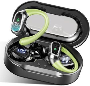 Wireless Earbuds, 2026 Bluetooth 5.4 Headphones Sport, Bluetooth Earbuds with ENC Noise Canceling Mic, 60H Stereo Wireless Headphones IP7 Waterproof with Earhooks, Dual LED Display for Workout/Running