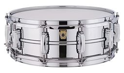 Ludwig LM400 Smooth Chrome Plated Aluminum 5 X 14-Inch Snare Drum with Imperial Lugs and Supra-Phonic Strainer