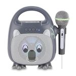 Singimals Kids Karaoke Speaker with Microphone - Unleash Your Child's Inner Superstar, Bluetooth v5.1, 12H Playtime, 5W Speaker, Multicolor LED Lighting, Kubby The Koala