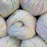 Tweed Twinkles Soft Hypoallergenic Baby Yarn for Knitting Crocheting, 8 skeins, 632 metres/400 Grams, Light Worsted, DK #3 (Creamy White)