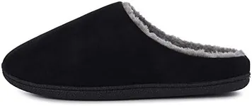 Alpine Swiss Mens Memory Foam Clog Slippers BLK 9
