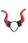 PartyToko Red Devil Horn Headband Halloween Costume Accessory - 1pc