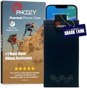 PHOOZY Ultra-Durable Thermal Phone Case for Extreme Cold | Insulated Phone Case Extends Battery Life 4X | Snowboard & Ski Gear | As Seen on Shark Tank (XP3 Black-Large)
