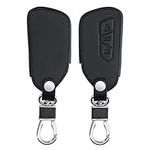 kwmobile Key Cover Compatible with VW Golf 8 3 Button Car Key - Faux Leather Car Key Fob Protector - Black