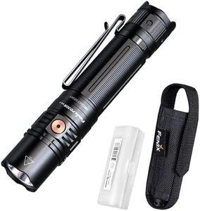 Fenix PD36R V2.0 Compact Size Flashlight - 396 Metres Beam Torch for EDC, Camping, Hiking - IP68 1700 Lumen Rechargeable Torch 5000mAh Battery - SFT40 LED Torch for Police, Patrol, Rescue - Black