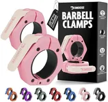 DMoose Barbell Clips (Pair) - Quick Release Olympic Barbell Clamps with Anti Slip TPR Grip - 2" Barbell Collars for Secure Weightlifting & Powerlifting - Weight Clips for Bars at Home or Gym