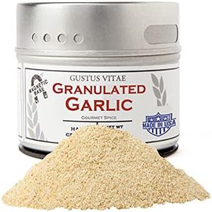 Granulated Garlic | All Natural, Non GMO | Made in USA | Sustainably Sourced, Not Irradiated | Hand Packed in Small Batches | Unique Magnetic Tin |