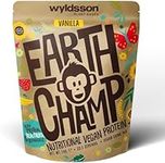 Vegan Protein Powders (1kg) - 28 Servings - EarthChamp by Wyldsson - Plant Based Vanilla Protein Powder Shake - Dairy Free - Lactose Free (Vanilla)