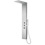 Blue Ocean ™ 56" Stainless Steel SPS8729 Thermostatic Shower Panel Column System with Rainfall Shower Head, Body Nozzles, and Handheld Shower Head, Shower Tower