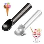 2Pcs Ice Cream Scoops Nonstick One Piece Aluminum Scooper Spoon Professional Ice Cream Spoon Kitchen Tool Easy Clean for Gelato, Cookie Dough, Sorbet, Almond, Mashed Potatoes and Muffins