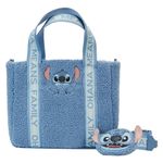 Loungefly Disney Stitch Plush Sherpa Tote Bag With Coin Bag, Multi-colored, Medium