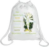 WZMPA Pixie Dust Drawstring Backpack Movie Fans Inspired Gift You Are Braver Stronger Smarter Than You Think Drawstring Travel Bag For Women Girls (Always Tinker), Always Tinkerbell, Mid Size, Classic