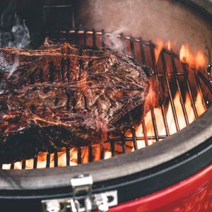 Kamado Joe Classic II Grill – Red Ceramic Charcoal BBQ