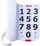 TelPal Corded Big Button Phone for Seniors Home, Wired Simple Basic Landline Telephone for Visually Impaired Old People with Large Easy Buttons, Emergency House Phones
