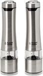 Russell Hobbs RHPK4000 Salt And Pepper Mills, Electric Grinders, One Touch Operation, Brushed Silver