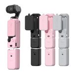 BRDRC Pocket 3 Silicone Cover, Protective Case Lens Protector Scratch-Resistant Sleeve Skin Compatible with DJI OSMO Pocket 3 Creator Combo Accessories(Pink)
