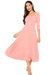 ILLI LONDON Women's A-LINE MIDI & Maxi Dress (Large, Pink)