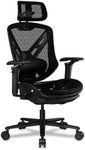 Cougar Speeder One Ergonomic Office/Gaming Chair – Adjustable Lumbar Support, 3D Headrest, Lockable Tilt, 3D Armrests, Breathable Mesh Upholstery, Supports Up to 120 kg – Black