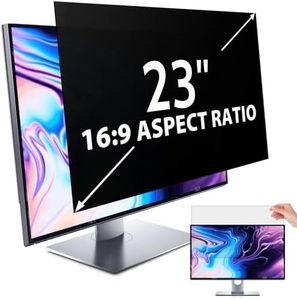 IPROKKO 23 Inch Computer Privacy Screen Filter for Computer Monitor 16:9 Aspect Ratio, Anti Blue Light Glare Removable 23 in Privacy Screen Protective Film, HD 23 Inch Monitor Privacy Screen Filter
