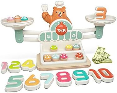 TOP BRIGHT Balance Math Game for Kids - STEM Toys for 3 Year Old Girls Boys Gifts, Balance Counting Toys Educational Kindergarten Preschool Learning Toys for Age 3 4 5