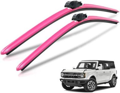 Clix Wipers For Ford Bronco (18"/18") Pink Windshield Wiper Blades, All-Weather Replacement Wipers - Complete Front Set of 2, Includes Quick Connect Clips (2021-2023)