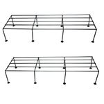 HOME BARGAINS Anti Rust Iron Plant Stand/ Pot Stand for Home Garden Balcony Living Room Decor | Indoor & Outdoor Use - 24In Pack of 2, Black Color