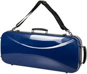 Crossrock Fiberglass Double Case for Two Full-Size Violins with TSA Lock-Navy Blue (CRF2020DVNVBL)