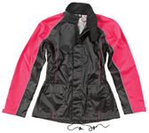 Joe Rocket RS2 Womens 2-Piece Motorcycle Rain Suit (Black/Pink, X-Large)