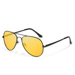 IGnaef Night Vision Driving Glasses for Men Women Polarized Anti Glare Yellow Nighttime Glasses IF0623