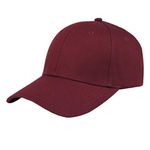 Free Bird 99 Unisex Cotton Adjustable Baseball Cap Plain Hat (Burgandy)