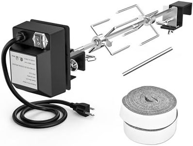 Skyflame Stainless Steel Rotisserie Kit Heavy Duty Motor, 21.5-29.5 Inch