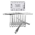 Alnicov 9PCS Under string Radius Gauge and String Action Gauge Ruler for Adjustments Guitar and Bass Setup Bridge Saddle