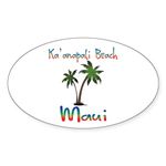 CafePress Ka'anapali Beach Maui Sticker Oval Bumper Sticker Car Decal