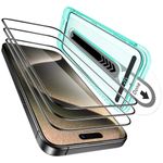 ESR 3+1 Pack Armorite Screen Protector Set for iPhone 15 Pro Max, Ultra-tough Tempered Glass, Flawless Fit Tray, 3-Pack with 1 Set of Individual Camera Lens Protector
