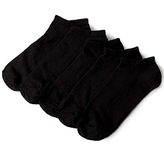 LEALDEALZ Ankle Length Socks For Men And Women, Pack Of 5 Cotton Socks - Black Coloured - Free Size