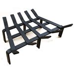 Hi Flame Fireplace Log Grate Heavy Duty Reinforced Solid Steel Fire Grate for Wood Burning Stove Firewood Holder (17 INCH Steel)